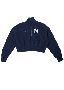 Mitchell &amp; Ness Fanatics Nike New York Yankees Phoenix Crop QTR Zip 01N9-44B-NK-LMW