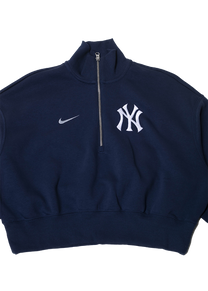 Mitchell &amp; Ness Fanatics Nike New York Yankees Phoenix Crop QTR Zip 01N9-44B-NK-LMW