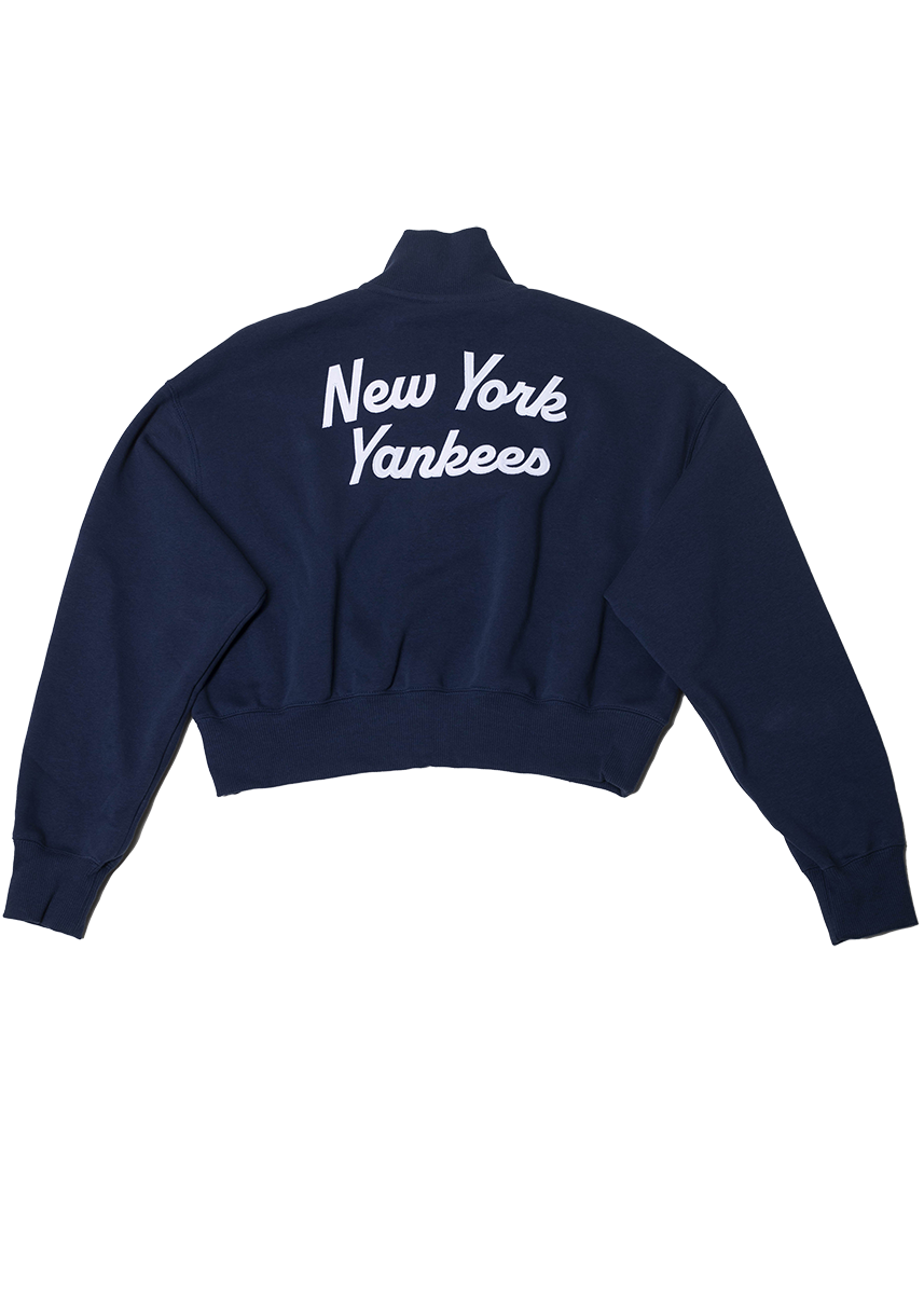 Mitchell &amp; Ness Fanatics Nike New York Yankees Phoenix Crop QTR Zip 01N9-44B-NK-LMW