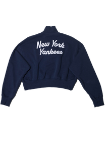 Mitchell &amp; Ness Fanatics Nike New York Yankees Phoenix Crop QTR Zip 01N9-44B-NK-LMW