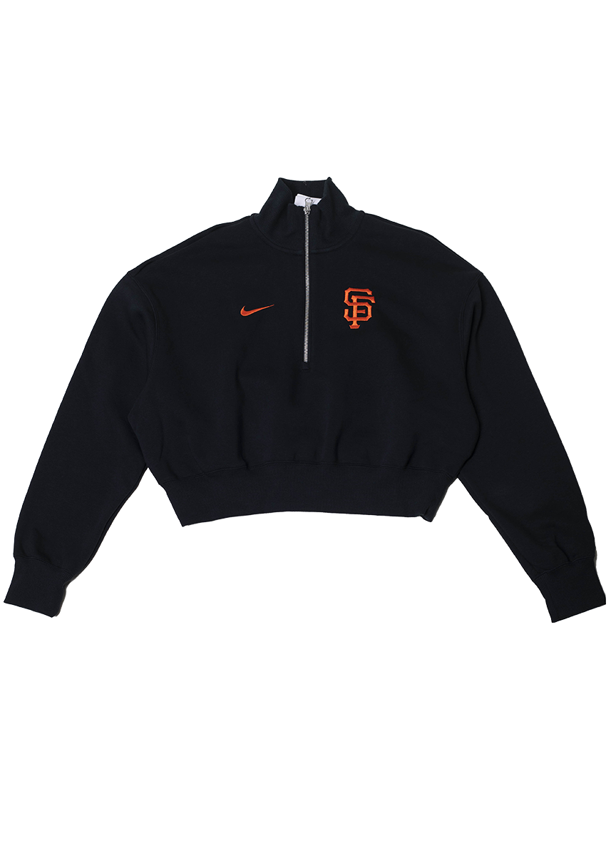 Mitchell &amp; Ness Fanatics Nike San Francisco Giants Phoenix Crop QTR Zip 01N9-00A-GIA-LMW