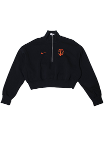 Mitchell &amp; Ness Fanatics Nike San Francisco Giants Phoenix Crop QTR Zip 01N9-00A-GIA-LMW