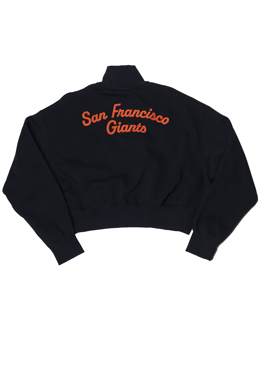 Mitchell &amp; Ness Fanatics Nike San Francisco Giants Phoenix Crop QTR Zip 01N9-00A-GIA-LMW