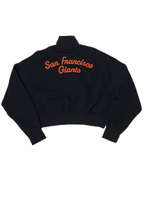 Mitchell &amp; Ness Fanatics Nike San Francisco Giants Phoenix Crop QTR Zip 01N9-00A-GIA-LMW