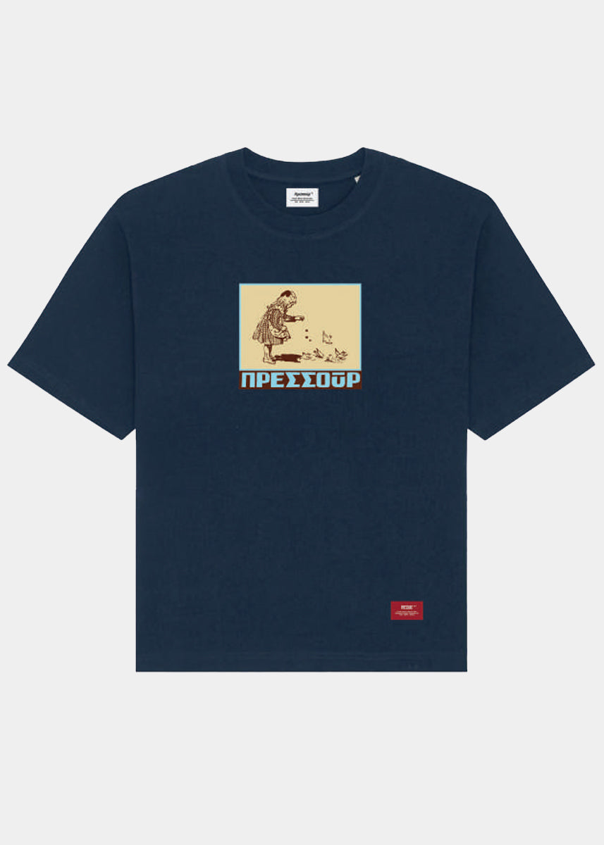 Pressure Feeding Birds blue tee