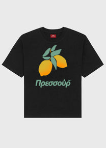 Pressure Blur lemon black tee