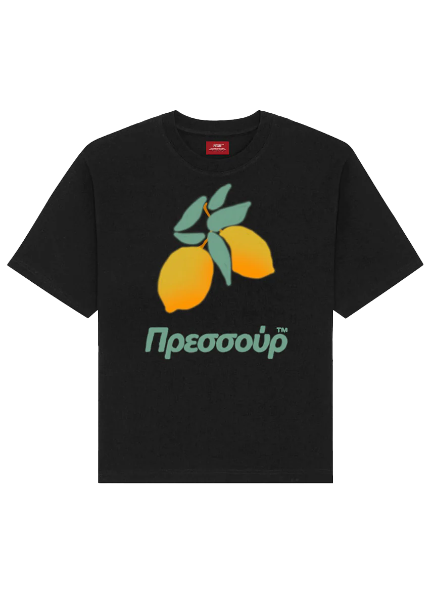 Pressure Blur Lemon black tee