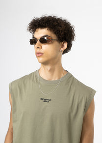 Dangerous Minds sleeveless olive tee