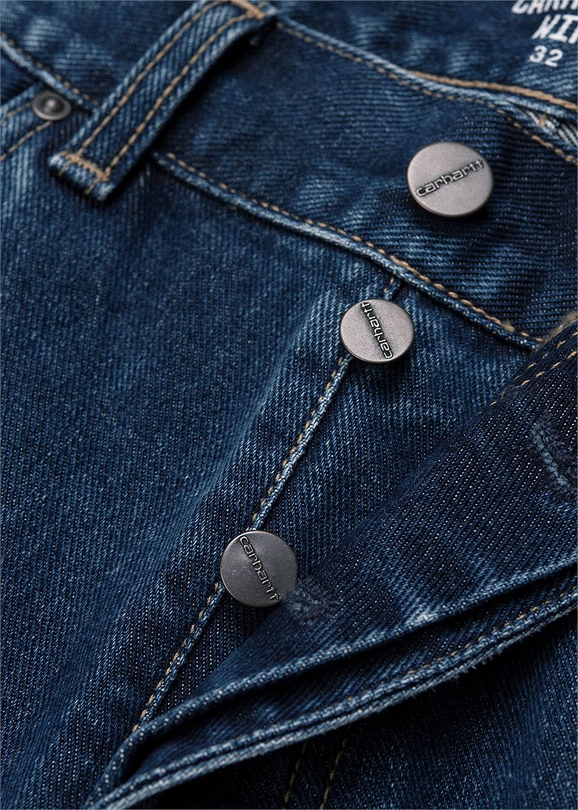 Carhartt WIP I029208 Newel cotton blue stone washed pants