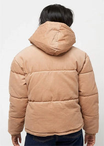 Karl Kani KW213-025 KK Retro Corduroy sand hooded puffer jacket