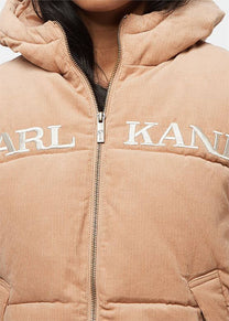 Karl Kani KW213-025 KK Retro Corduroy sand hooded puffer jacket