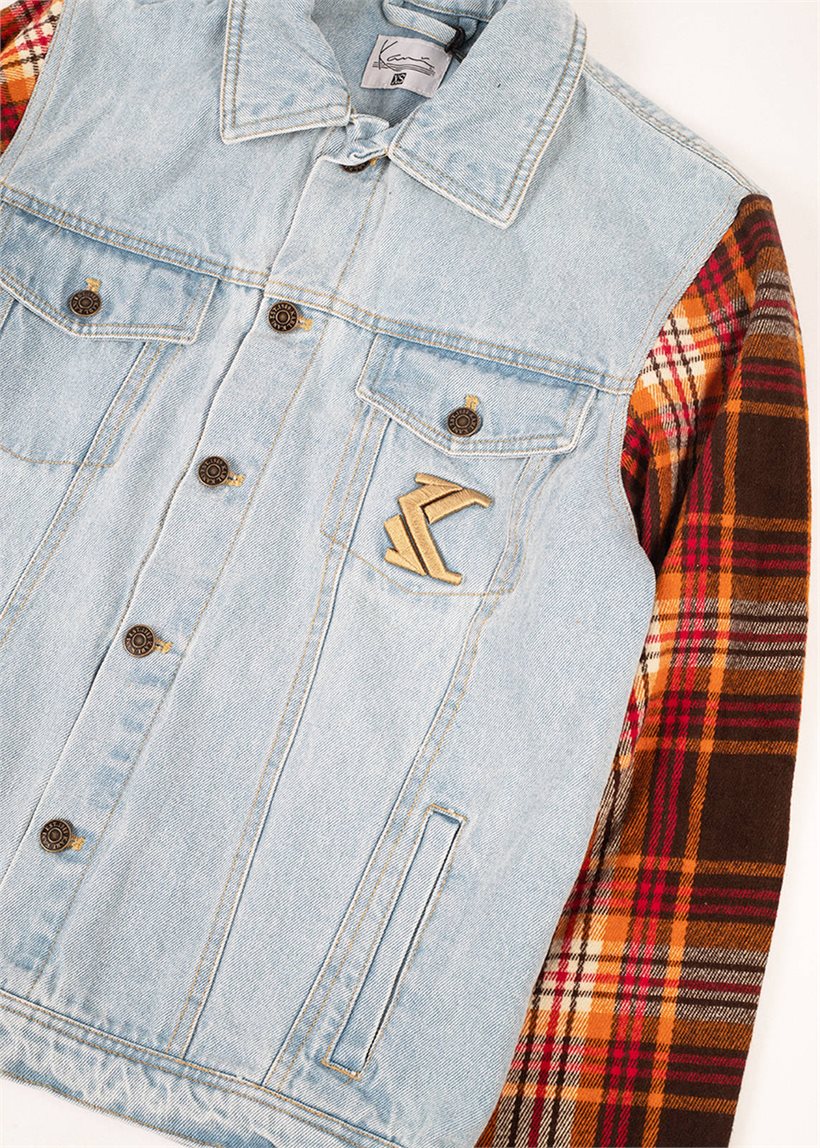 Karl Kani KM213-025 KK Retro Patch light blue denim jacket