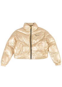 Karl Kani KW213-008 KK Chest Signature gold puffer