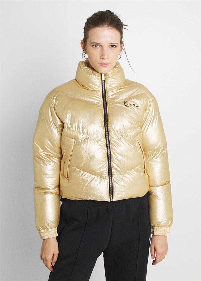 Karl Kani KW213-008 KK Chest Signature gold puffer
