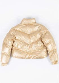 Karl Kani KW213-008 KK Chest Signature gold puffer