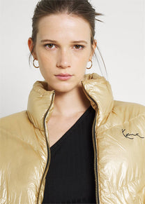 Karl Kani KW213-008 KK Chest Signature gold puffer