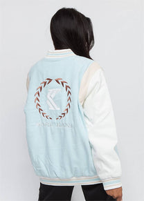 Karl Kani KW223-069 KK Retro Emblem blue college jacket