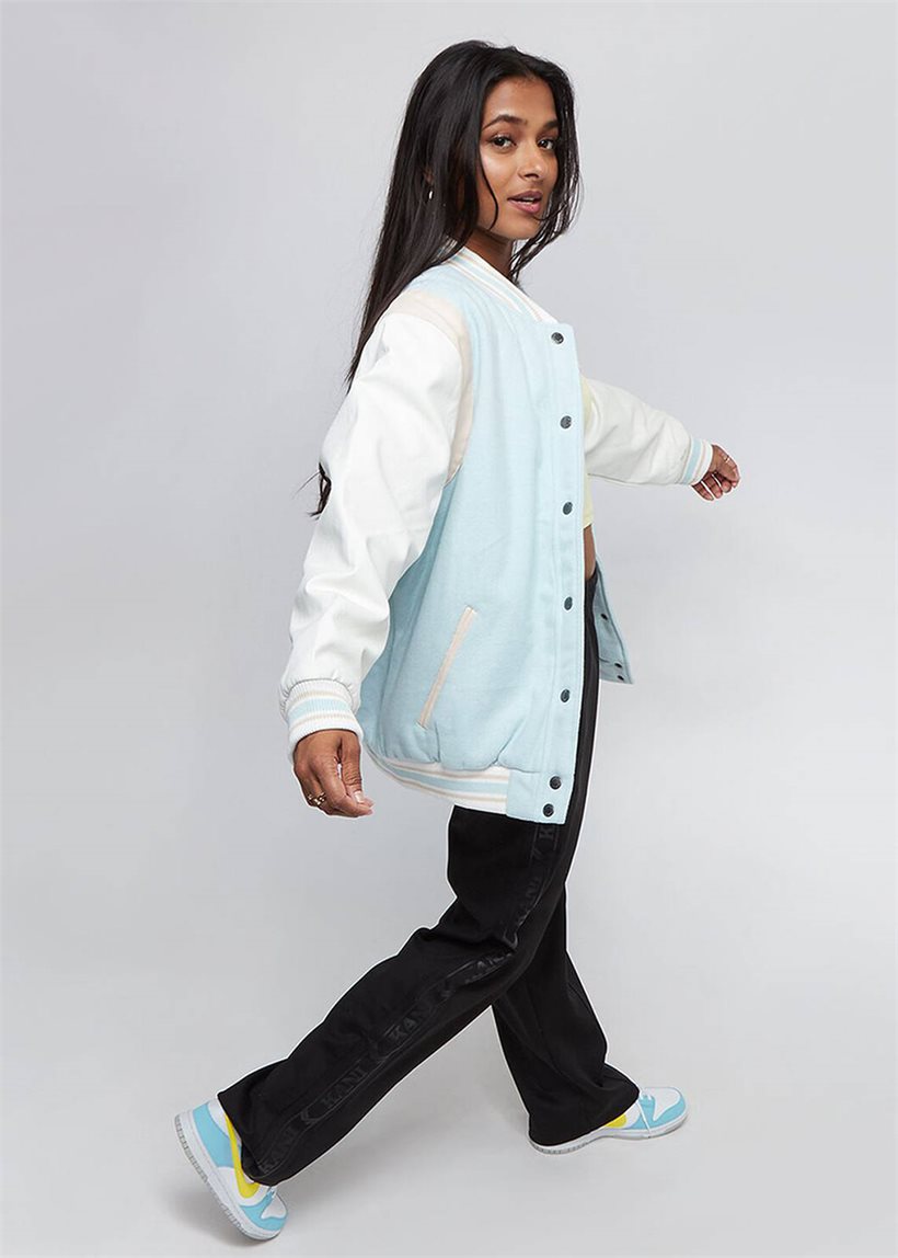 Karl Kani KW223-069 KK Retro Emblem blue college jacket