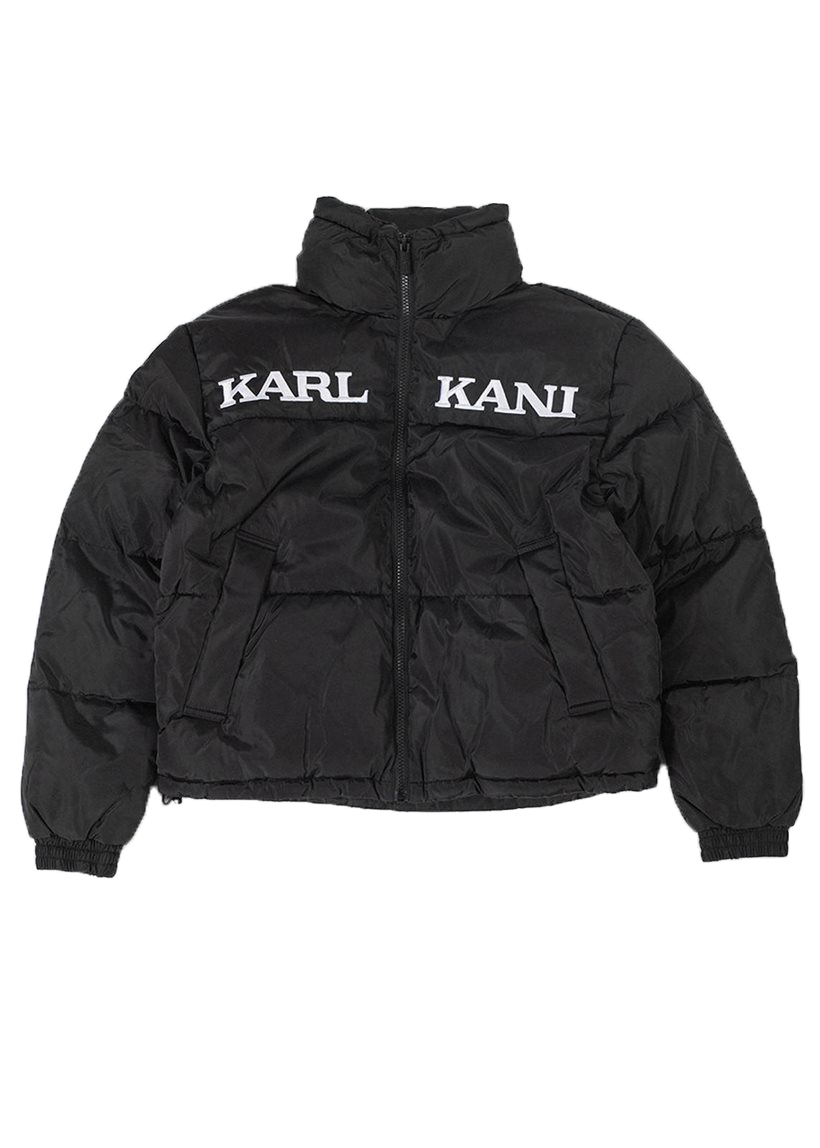 Karl Kani KW-JK012-001 Retro Essential black puffer jacket