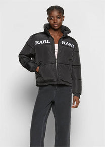 Karl Kani KW-JK012-001 Retro Essential black puffer jacket