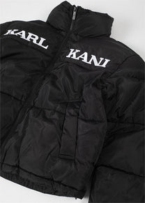 Karl Kani KW-JK012-001 Retro Essential black puffer jacket