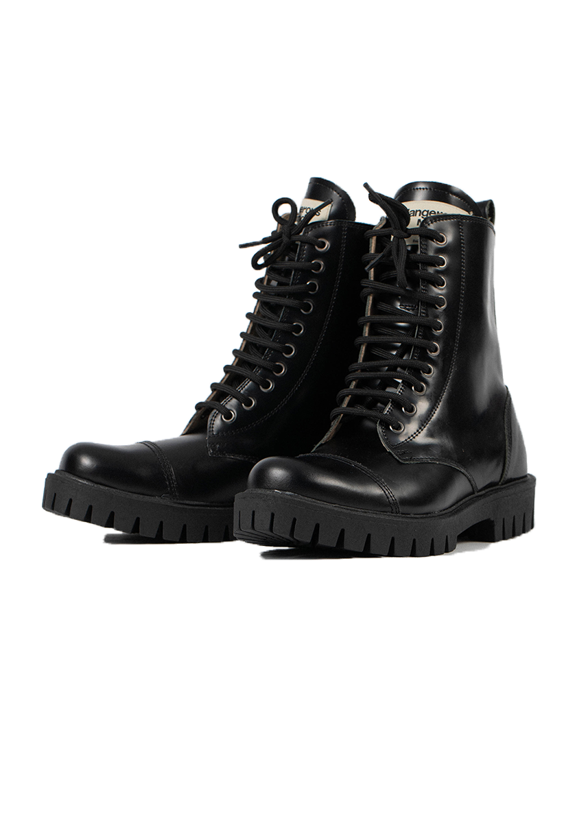 Dangerous Minds 895 black leather high boots