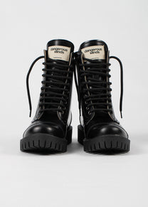 Dangerous Minds 895 black leather high boots