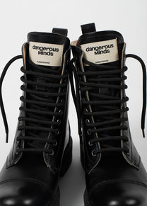 Dangerous Minds 895 black leather high boots