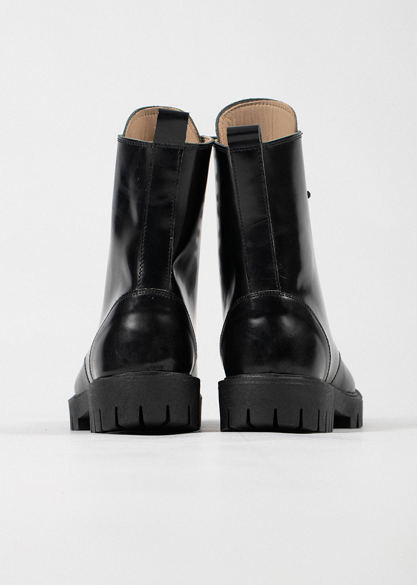Dangerous Minds 895 black leather high boots