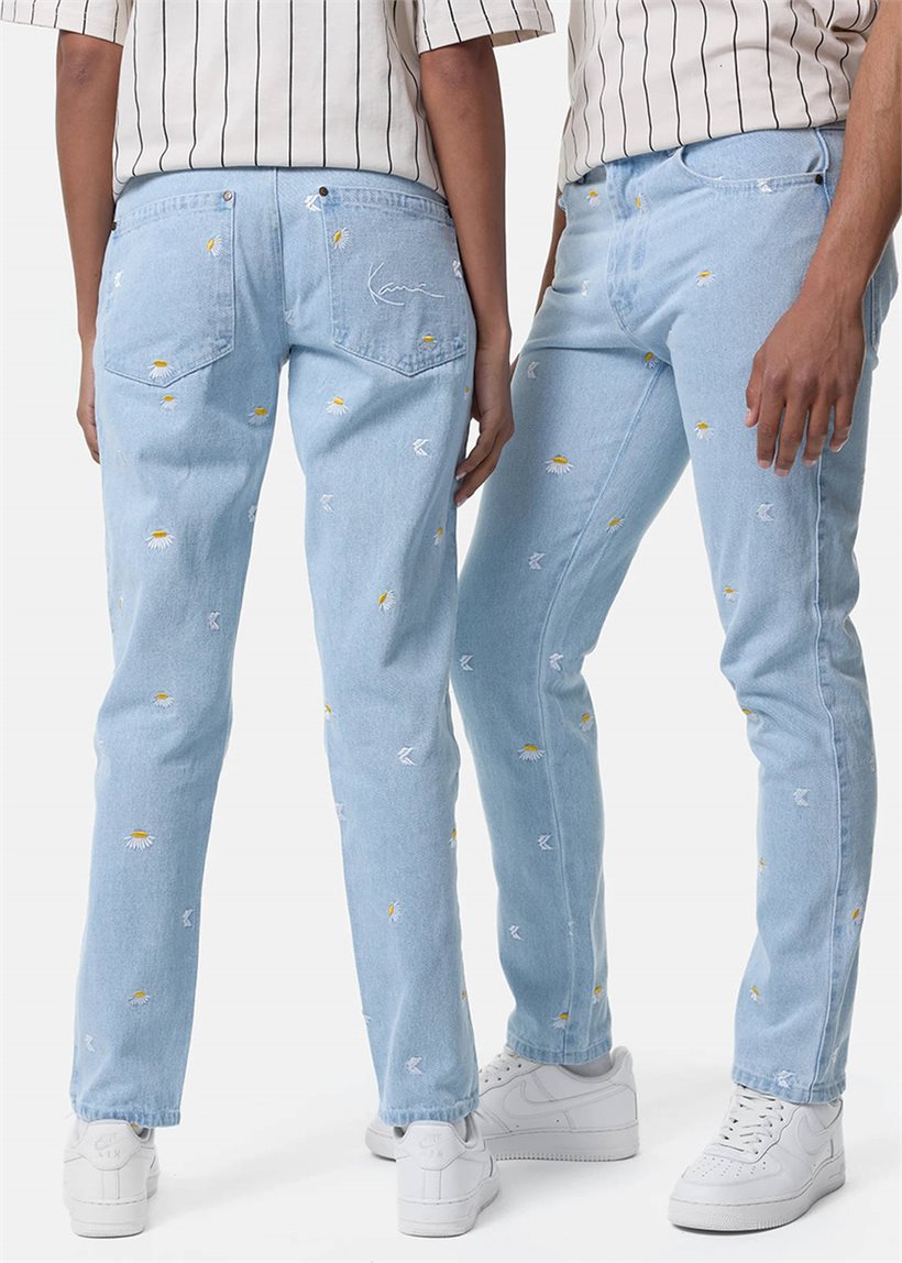 Karl Kani KU231-066 Small Signature Daisy straight five pocket jeans