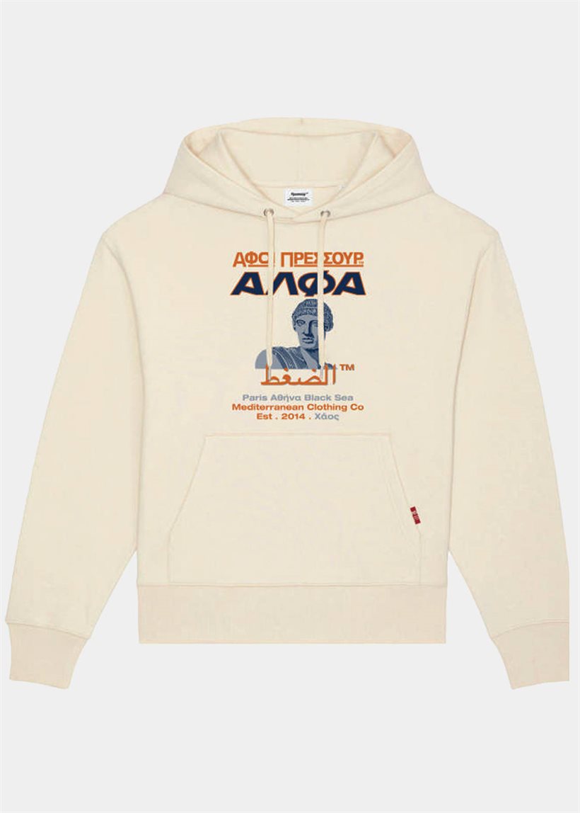 Pressure Arabic Apollo natural raw hoodie