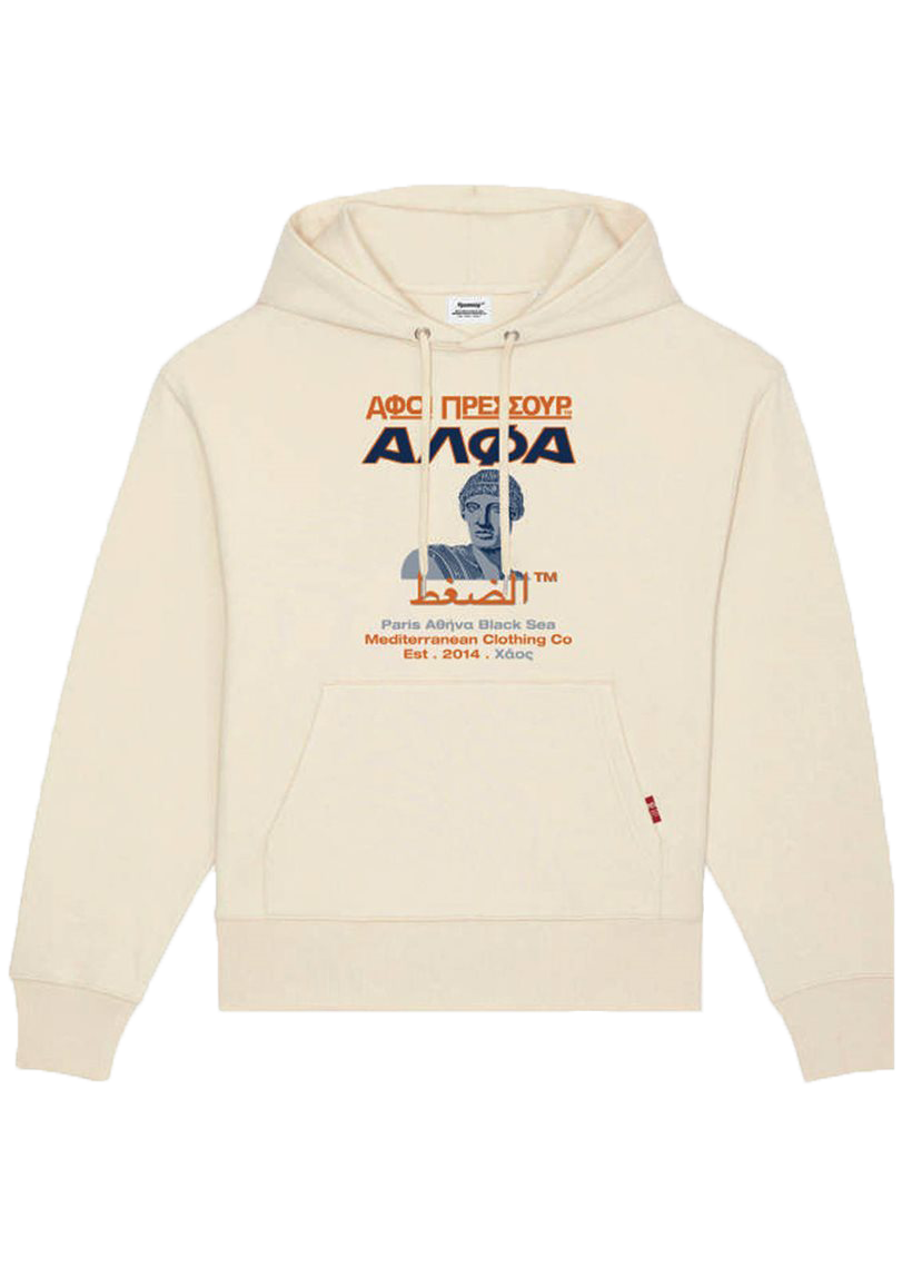 Pressure Arabic Apollo natural raw hoodie