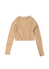 Karl Kani KW233-037 KK Small Signature beige rib LS