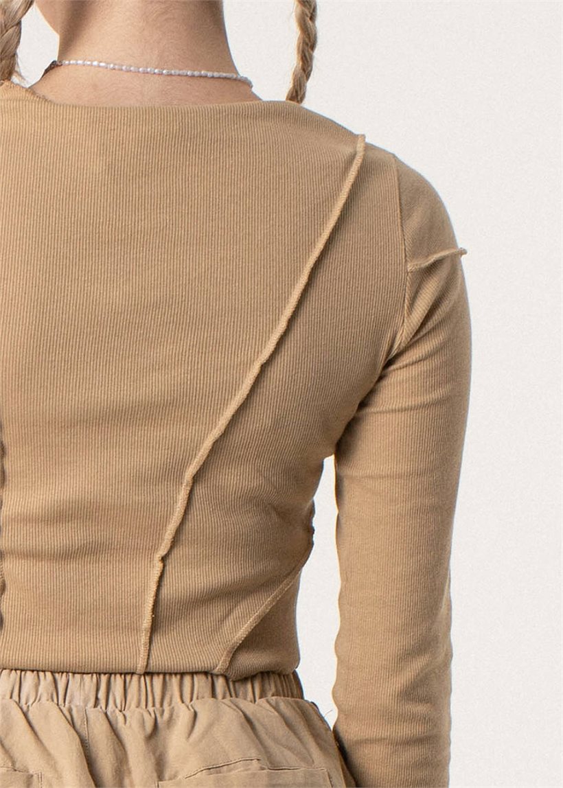 Karl Kani KW233-037 KK Small Signature beige rib LS