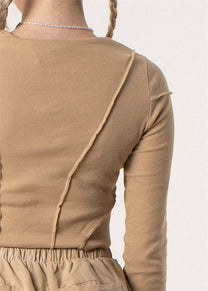 Karl Kani KW233-037 KK Small Signature beige rib LS