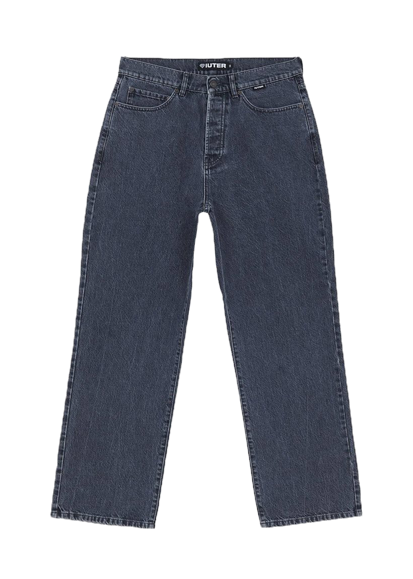 Iuter dark grey loose denim