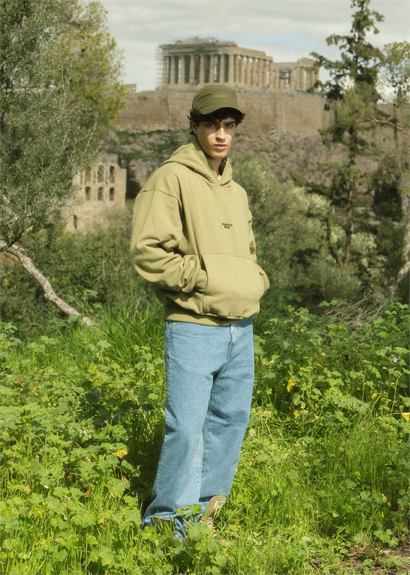 Dangerous Minds military olive oversized hoodie