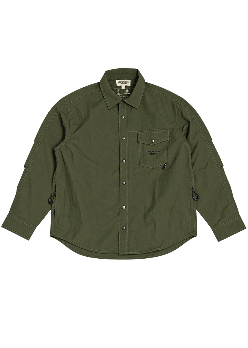 Dangerous Minds olive green overshirt