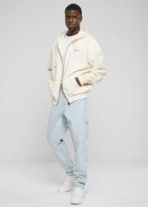 KARL KANI KM241-005 Chest signature os heavy full zip skull off white