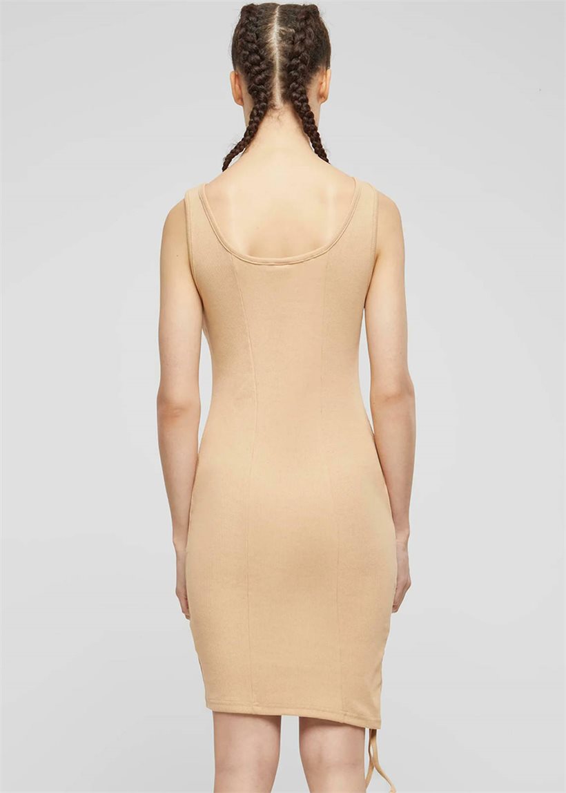 KARL KANI KW241-032 KK Small signature gathering rlb dress sand