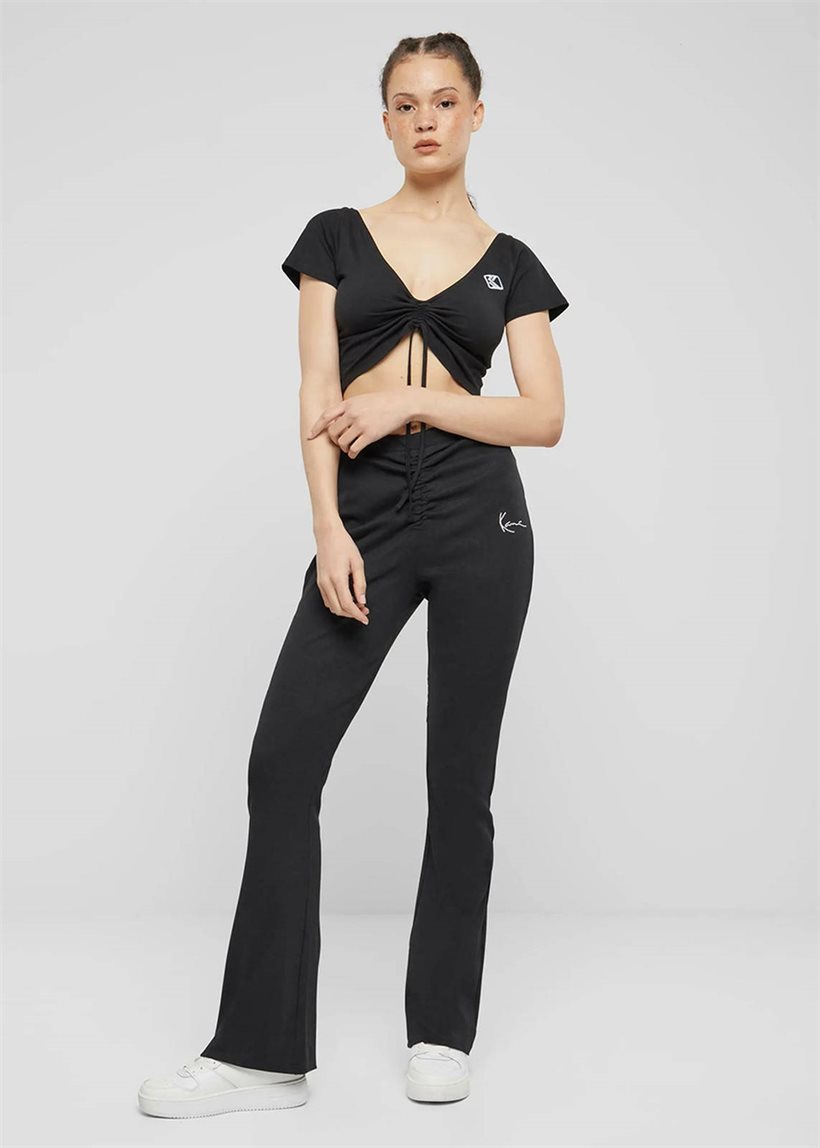 KARL KANI KW241-041 KK OG Gathering crop tee black