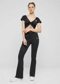 KARL KANI KW241-041 KK OG Gathering crop tee black