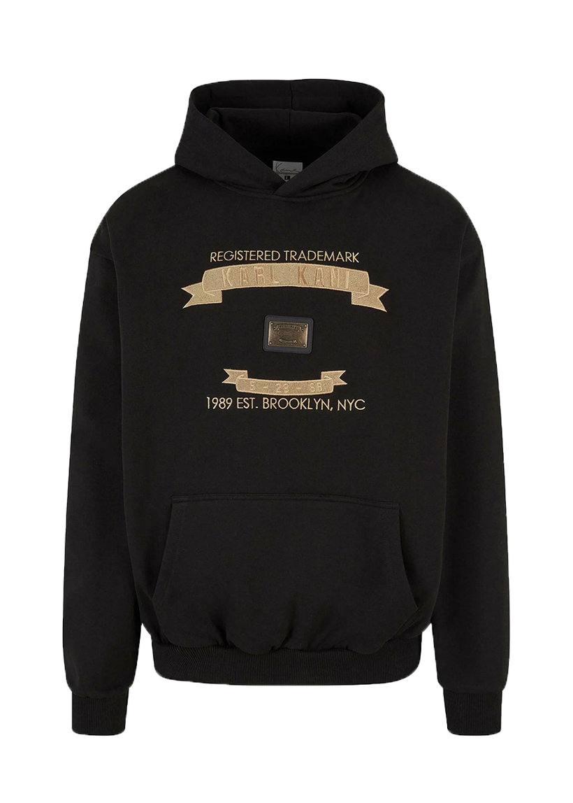 Karl Kani KM241-006 Metal Plate black hoodie