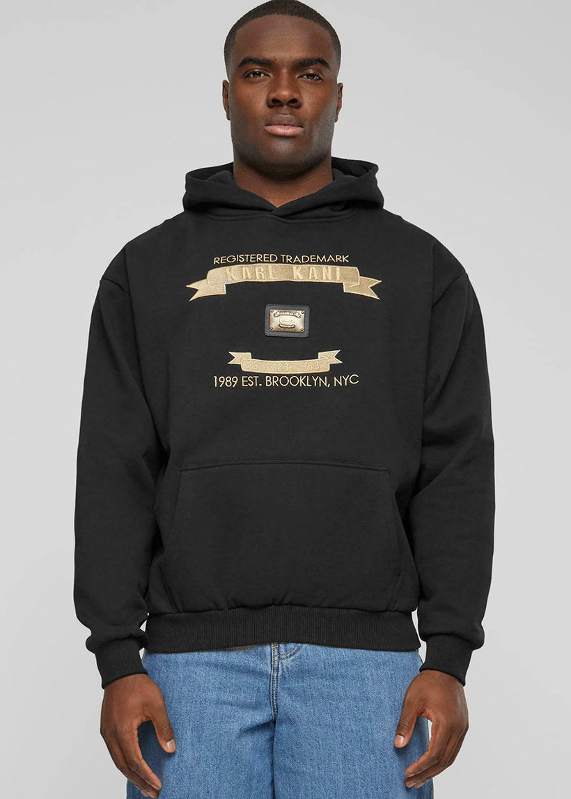 Karl Kani KM241-006 Metal Plate black hoodie