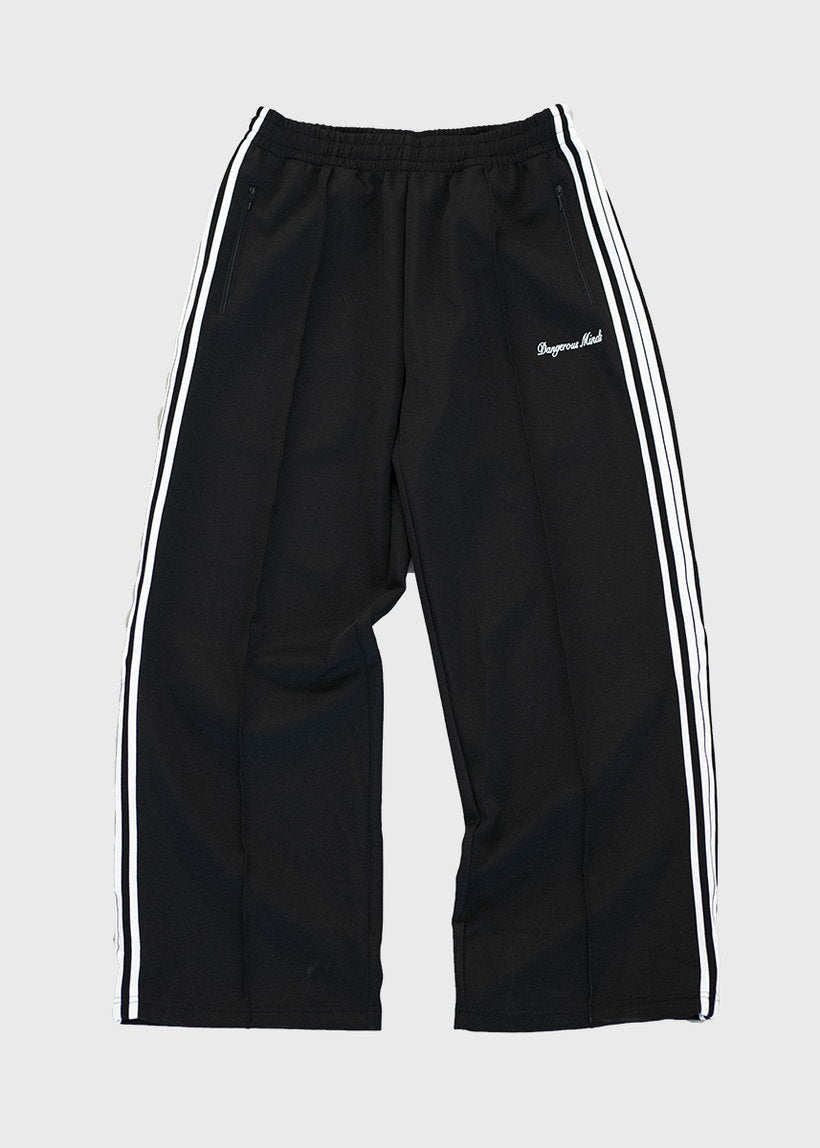Dangerous Minds Loose black white stripe track pants