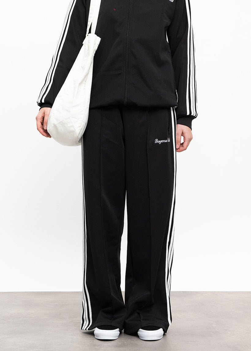 Dangerous Minds Loose Fit black white stripe track pants