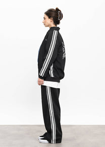 Dangerous Minds Loose Fit black white stripe track pants
