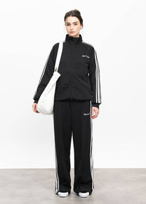Dangerous Minds Loose Fit black white stripe track pants
