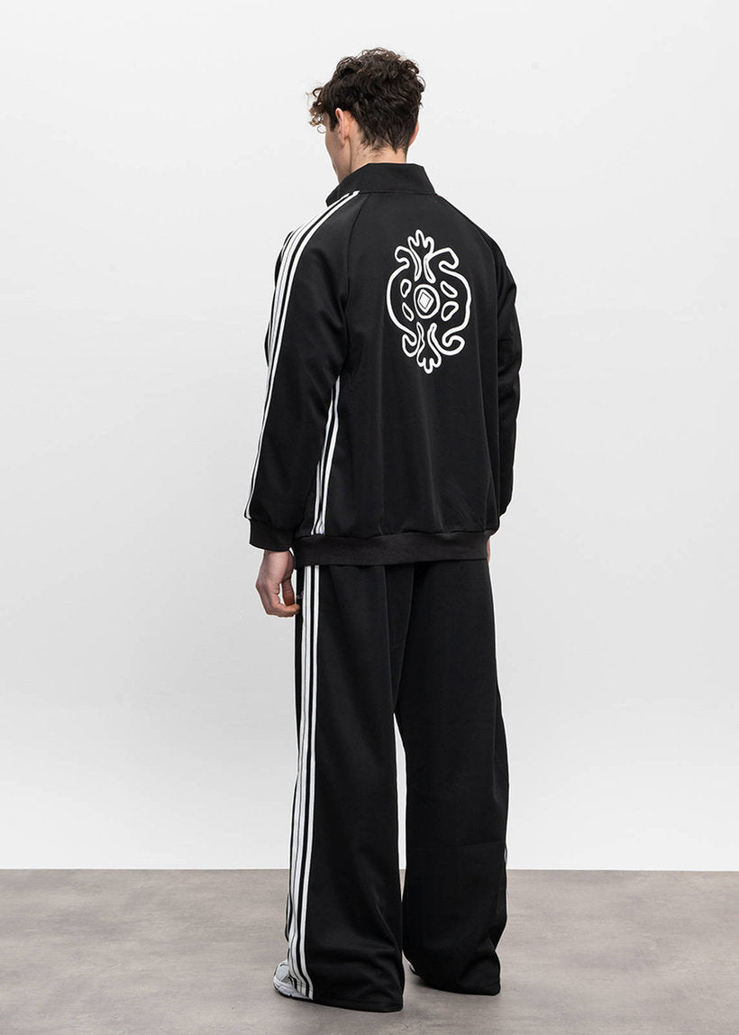 Dangerous Minds Loose Fit black white stripe track pants