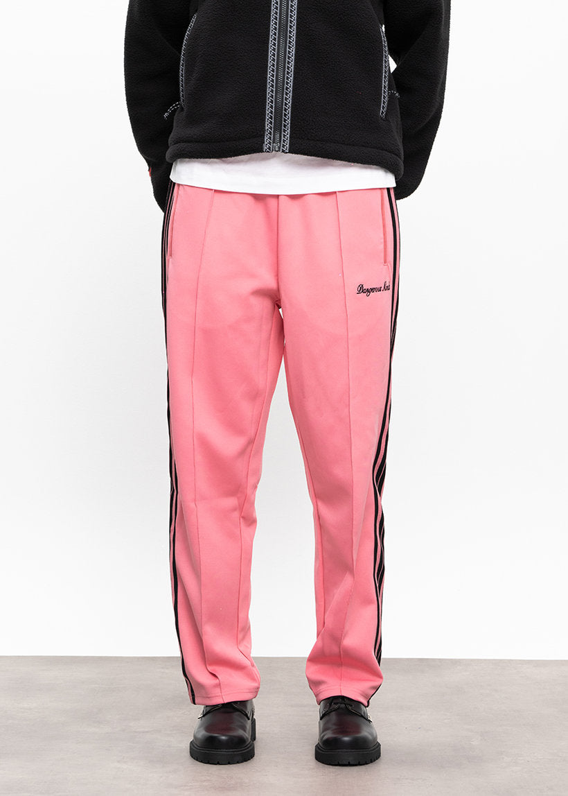 Dangerous Minds pink black stripe track pants